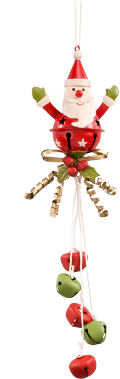 Santa With Jingle Bells - Santa Claus (390x390), Png Download