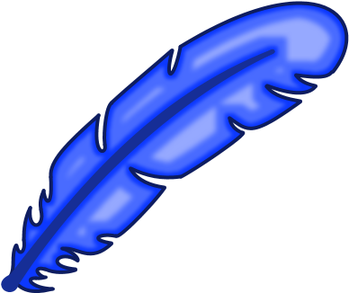Blue Feather - Blue (480x360), Png Download