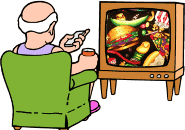 People Watching Tv Clipart Vector Clip Art - Person Watching Tv Clipart (600x430), Png Download
