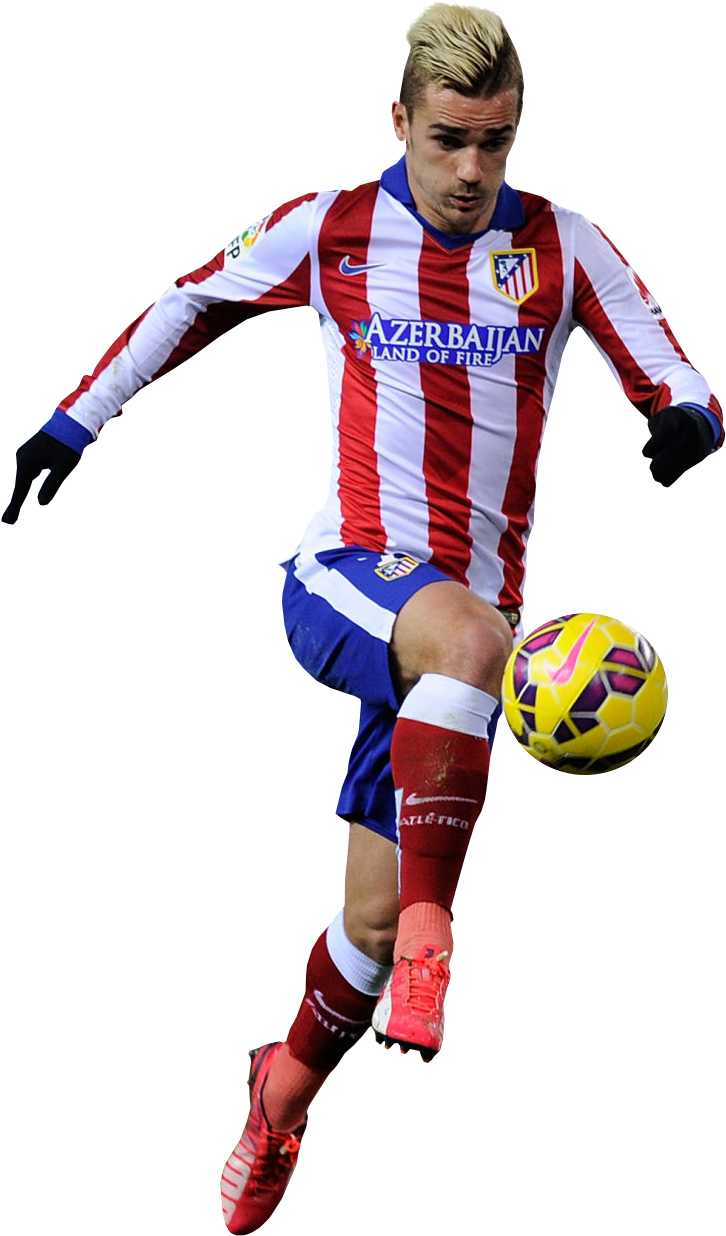 Antoine Griezmann Of Atletico Madrid Super Football, - Griezmann 2016 Png (1225x1535), Png Download