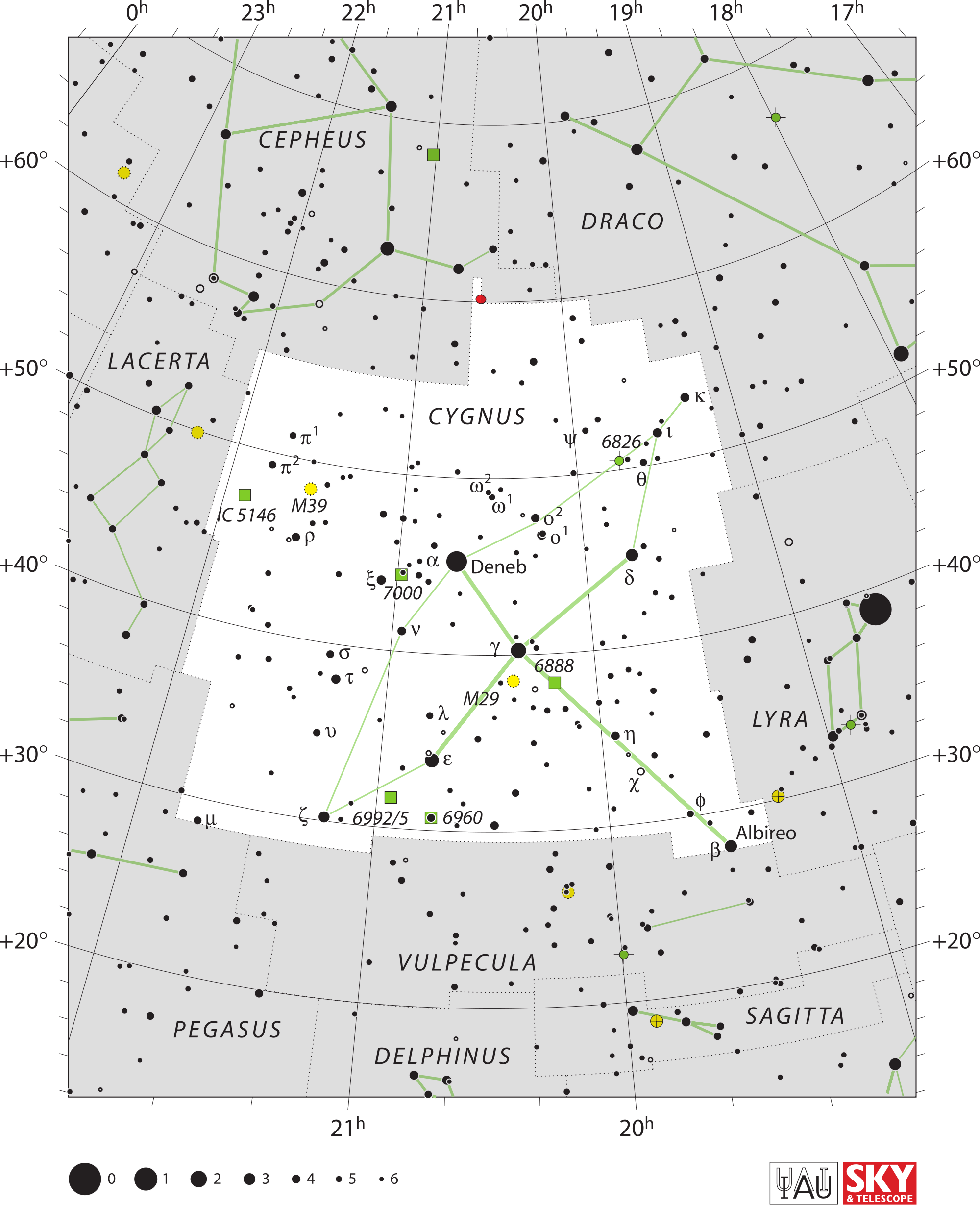 List Of Stars In Cygnus - Canes Venatici Star Map (2000x2459), Png Download