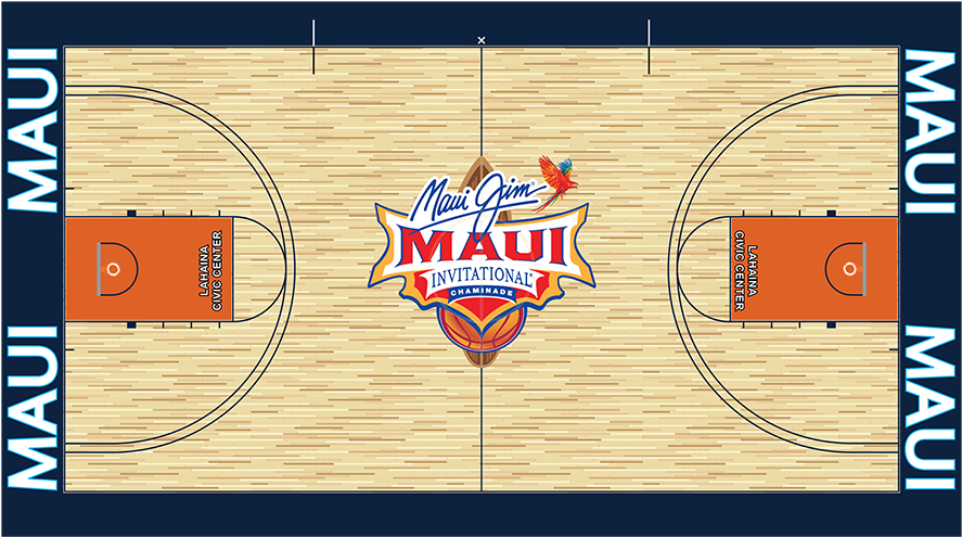 Maui Jim Maui Invitational Gym Floor Design, Basketball - Maui Jim (900x901), Png Download