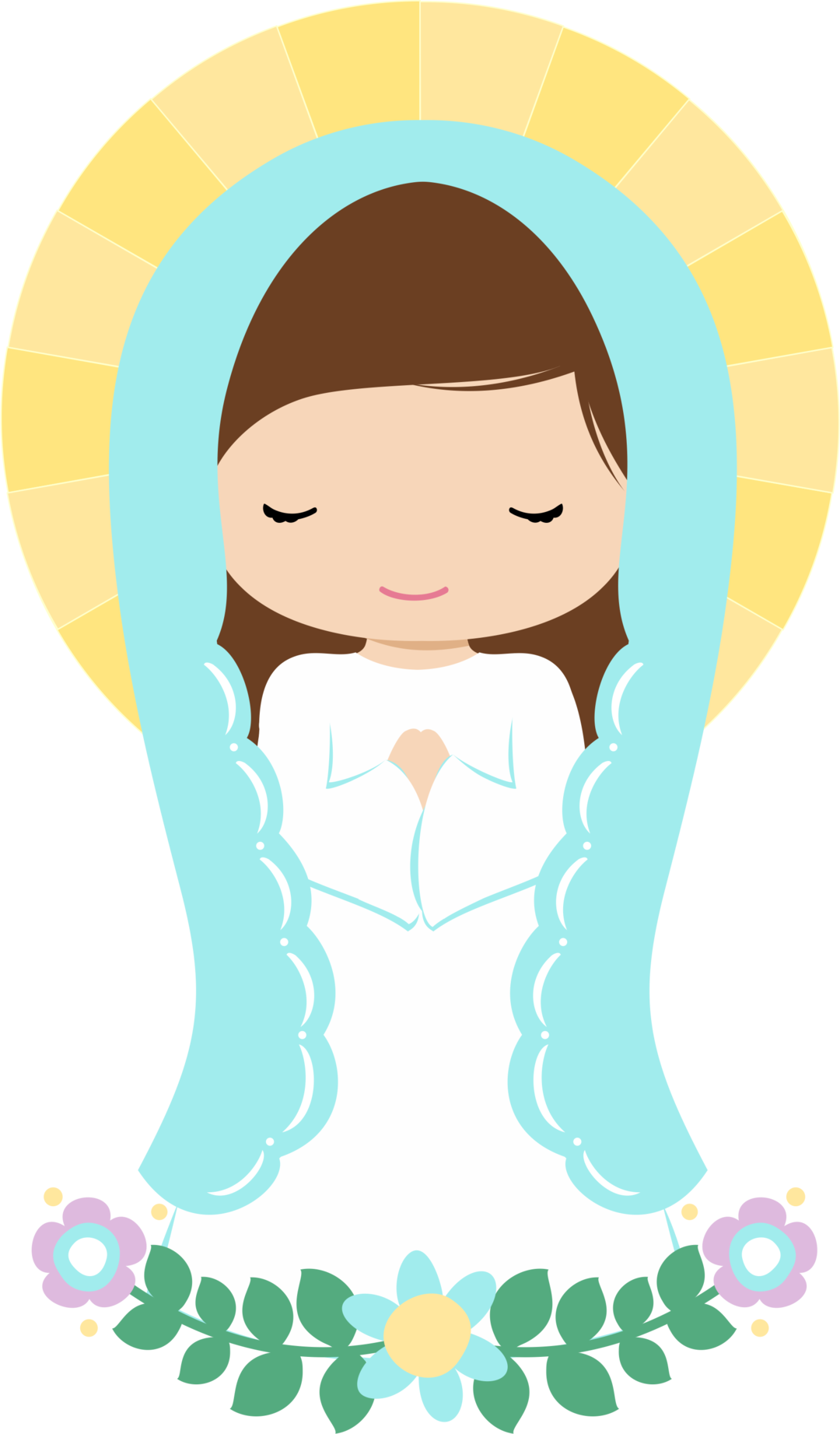 Pin By Carmen Portalatin On Catholic Crafts - Virgencita Png (1080x1843), Png Download