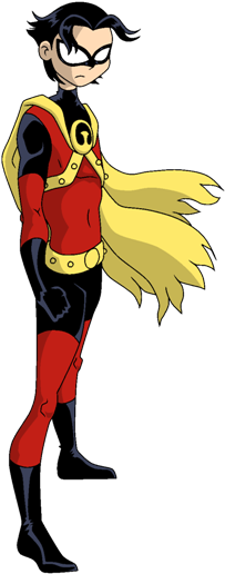 Tim Drake Stand Serious - Cartoon (212x567), Png Download
