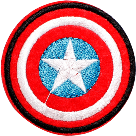 Captain America Iron On Patch Accessories - Iron-on (790x1024), Png Download