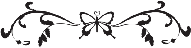 File - Butterfly-border - Black And White Butterfly Border (640x398), Png Download