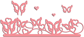 Butterfly Border - Transparent Butterfly Borders (400x358), Png Download
