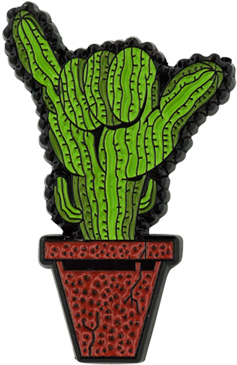 'saguaro Shaka' Lapel Pin - 【l.h.p Women】lil Bullies/リルブリーズ/saguaro Shaka (600x600), Png Download