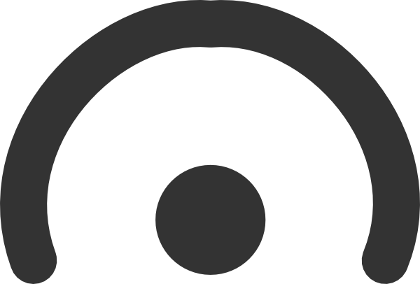 Half Circle With A Dot (600x406), Png Download