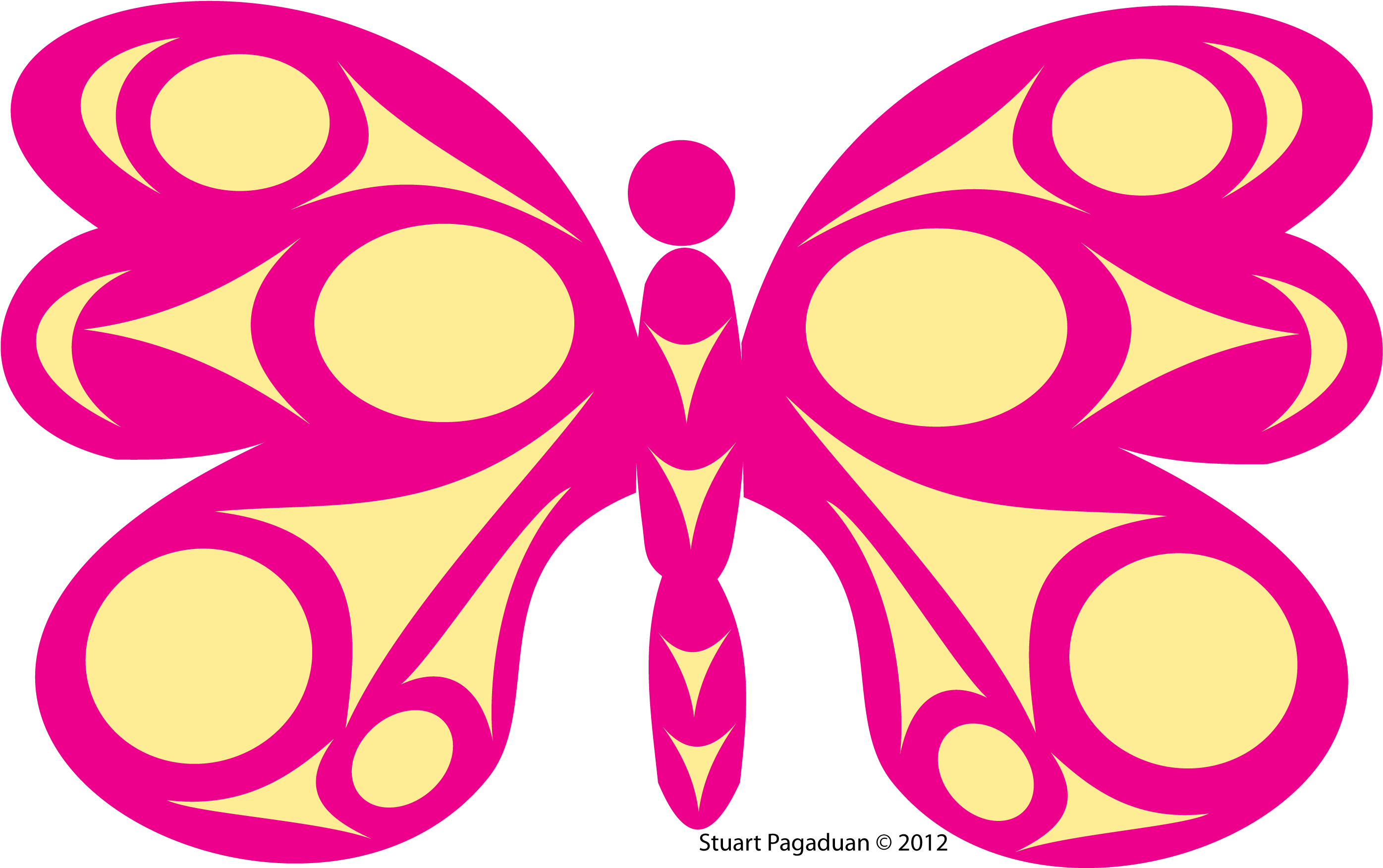 Butterfly-skwulwexe - Drawing Border Design Butterfly (3300x2426), Png Download