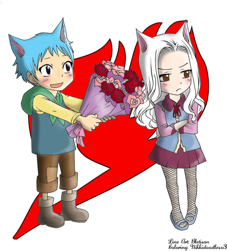 Happy And Charle By Nikkidoodlesx3 - Happy Y Charlie Fairy Tail (800x858), Png Download