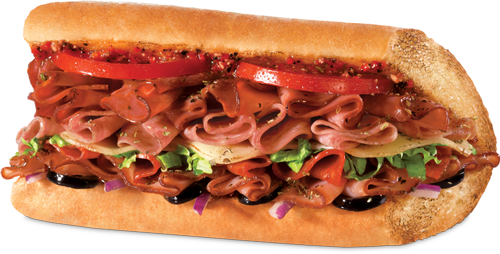 Classic Italian Quiznos (500x254), Png Download