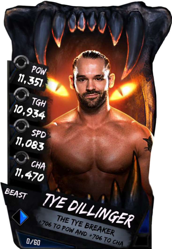 Tyedillinger S4 16 Beast - Wwe Supercard Beast Cards (733x1158), Png Download