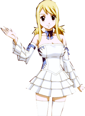 Png Fairy Tail - Custom Made Fairy Tail Cosplay Lucy Heartfilia White (379x400), Png Download