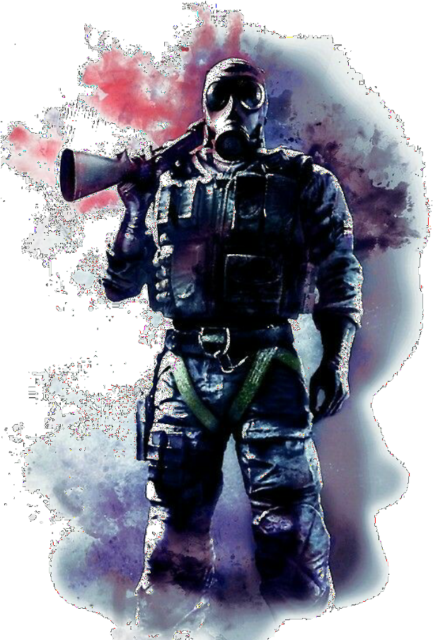 Model Image T Shirt - Smoke Rainbow Six Siege Art (637x910), Png Download