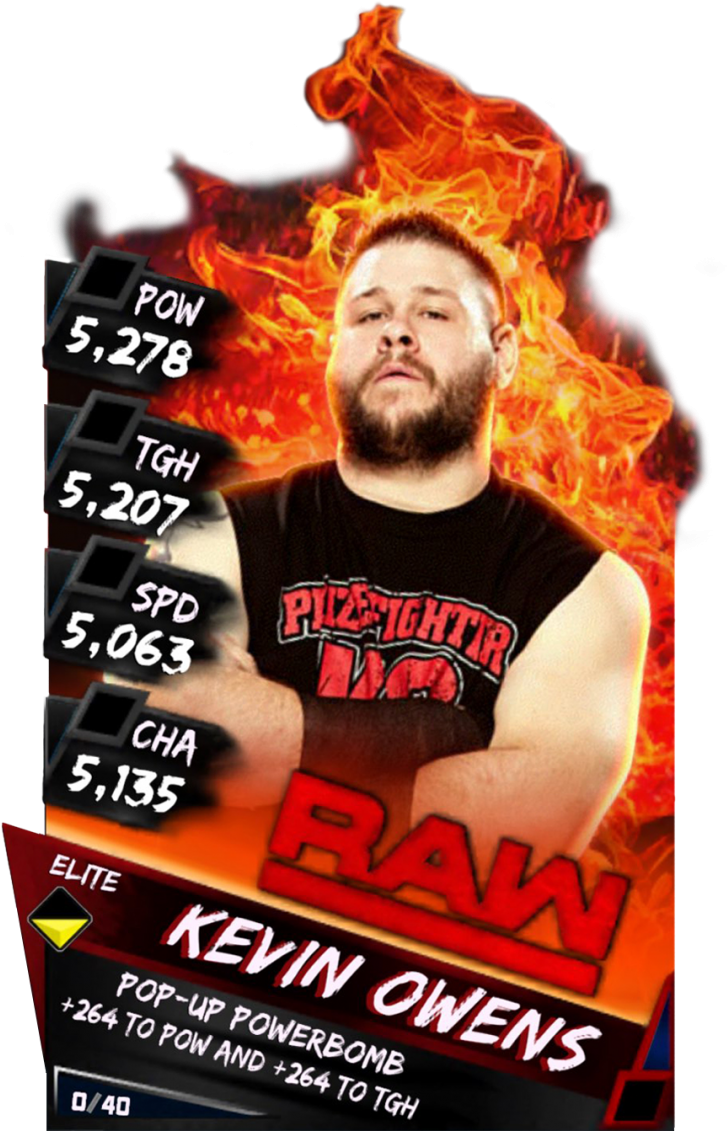 Supercard Kevinowens S3 Elite Raw 9612 - Wwe Supercard Sasha Banks (733x1158), Png Download