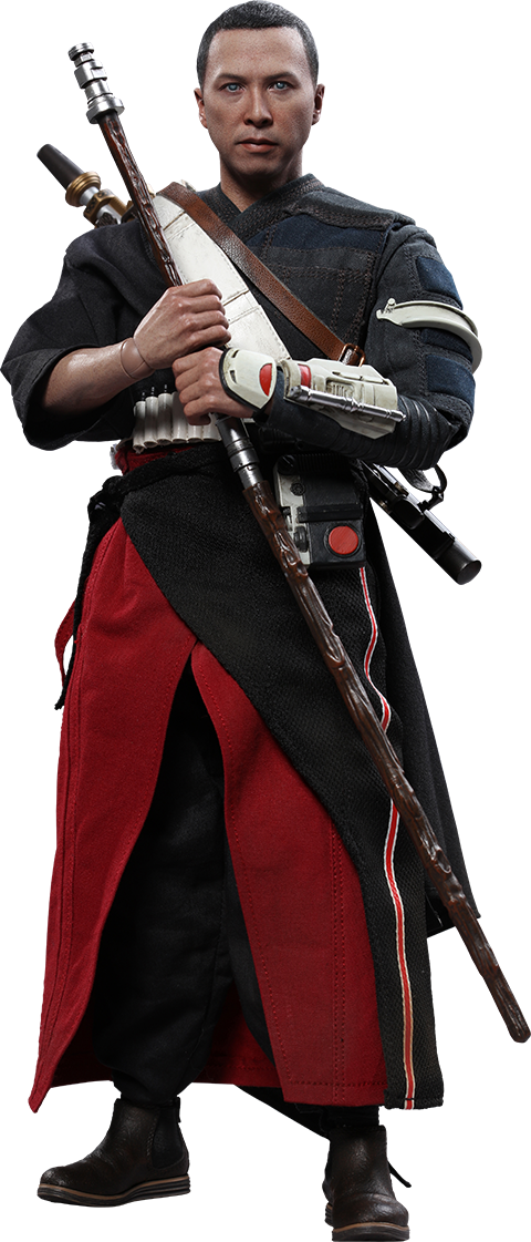 Chirrut Îmwe Sixth Scale Figure By Hot Toys Rogue One - Star Wars Rogue One Movie Masterpiece Action Figure (480x1121), Png Download