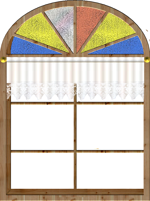 Window Curtain Stainedglass - Arch (590x789), Png Download