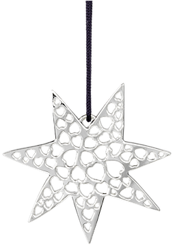 Heart Star 6 Cm, Silverplated (480x480), Png Download