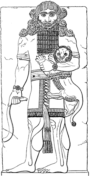 Gilgamesh - Epic Of Gilgamesh Coloring Pages (300x585), Png Download