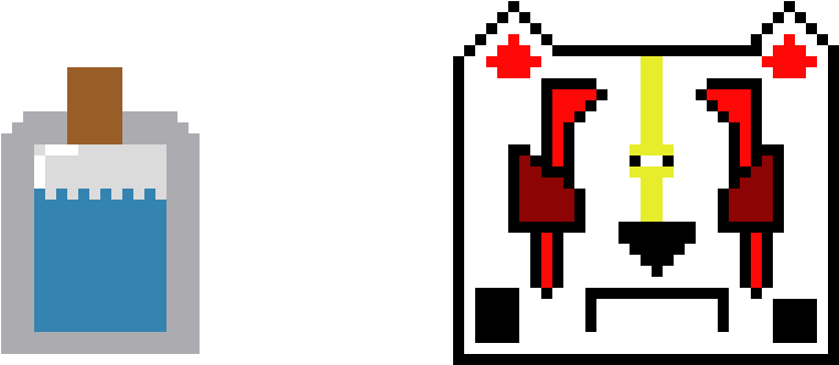 Full Tier Drift's Mask And Chug-jug - Pixel Art (910x420), Png Download