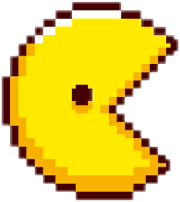 Pacman Game Play Tbt Old Tumblr Art Love Emojis Emotico - Yin Yang Pixel Art (366x409), Png Download