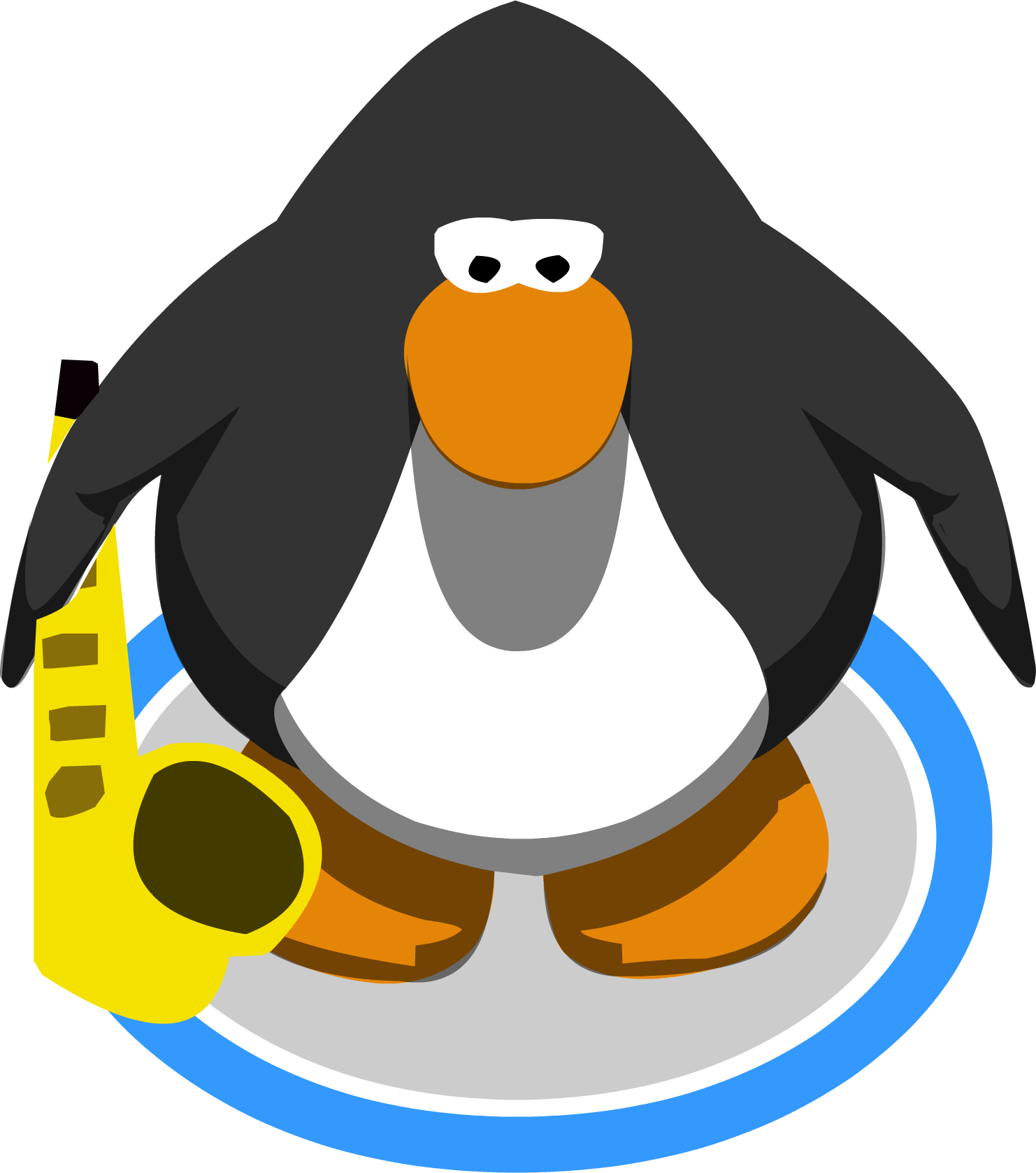 Saxophone Ingame - Png - Red Penguin Club Penguin (1482x1677), Png Download
