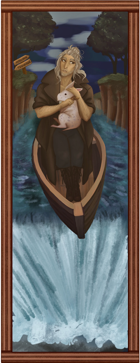 Mid Blue A Take On One Of Phantom Manor& - Painting (1052x1200), Png Download