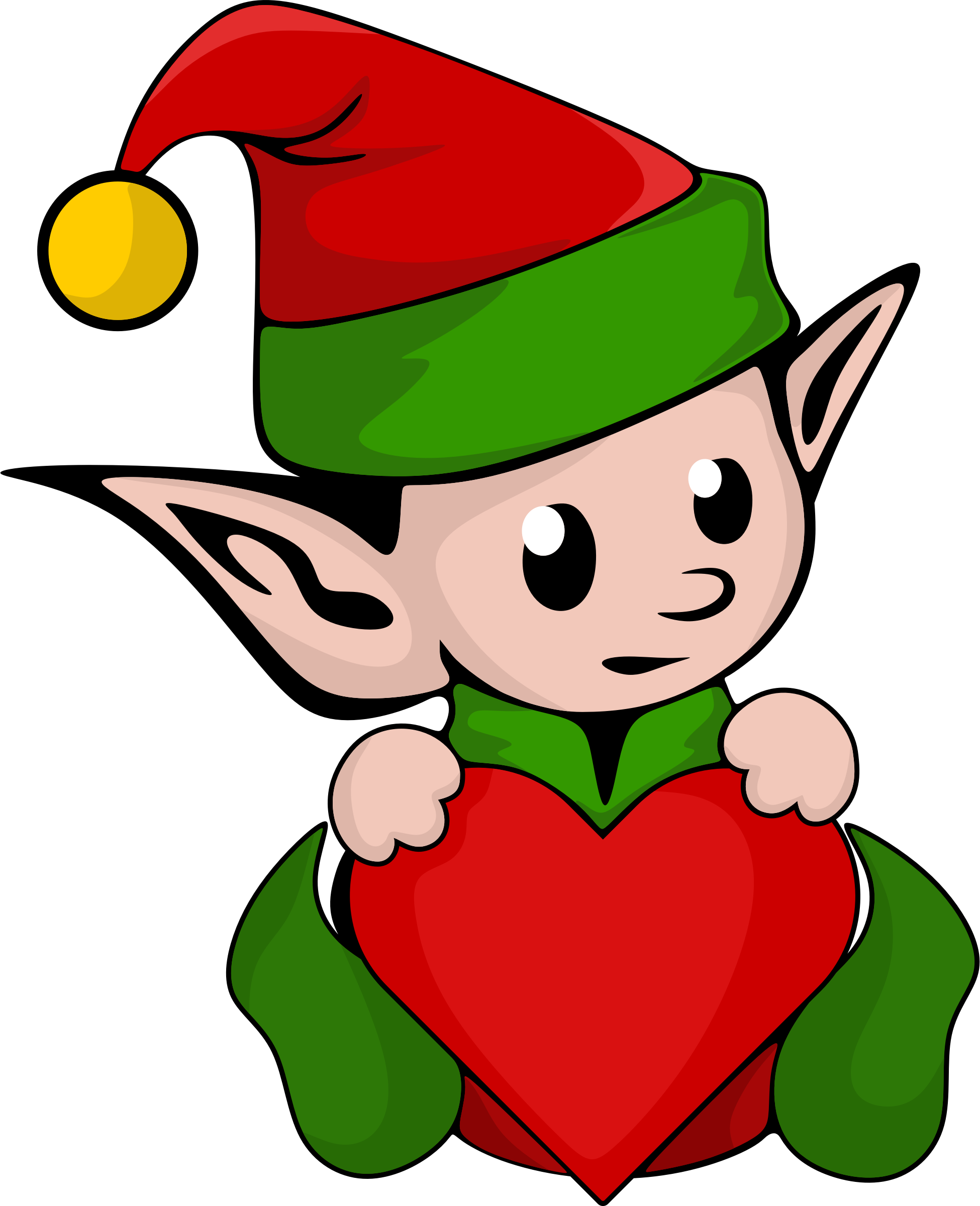 Cute Elf Clipart At Getdrawings - Elf Clipart (1950x2400), Png Download