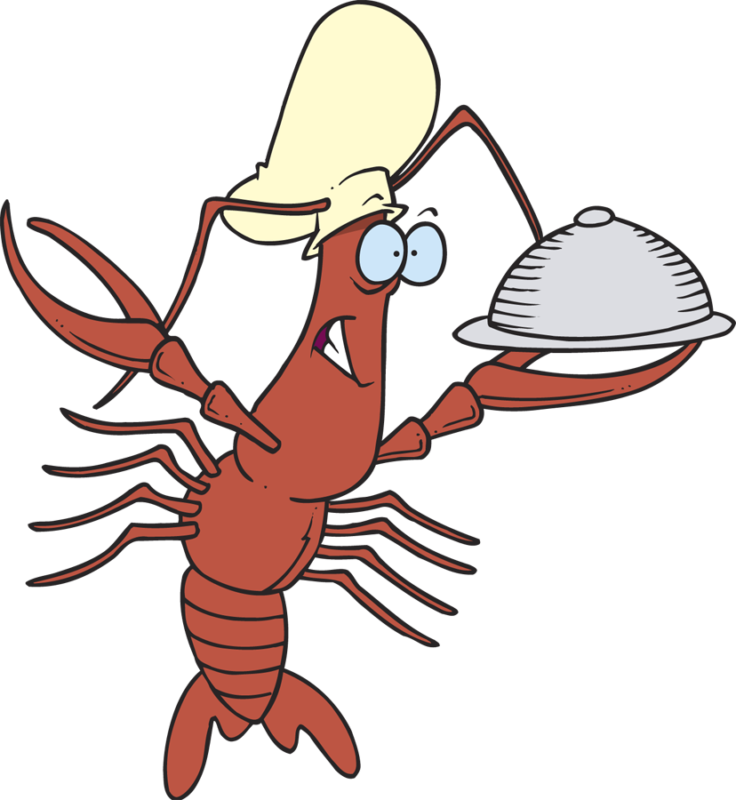 Festival Clipart Id Festival - Lobster Holding A Tray (736x800), Png Download