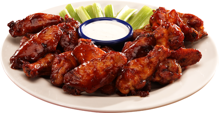 Beef Clipart Bbq Sandwich - Bbq Chicken Wings Png (900x473), Png Download