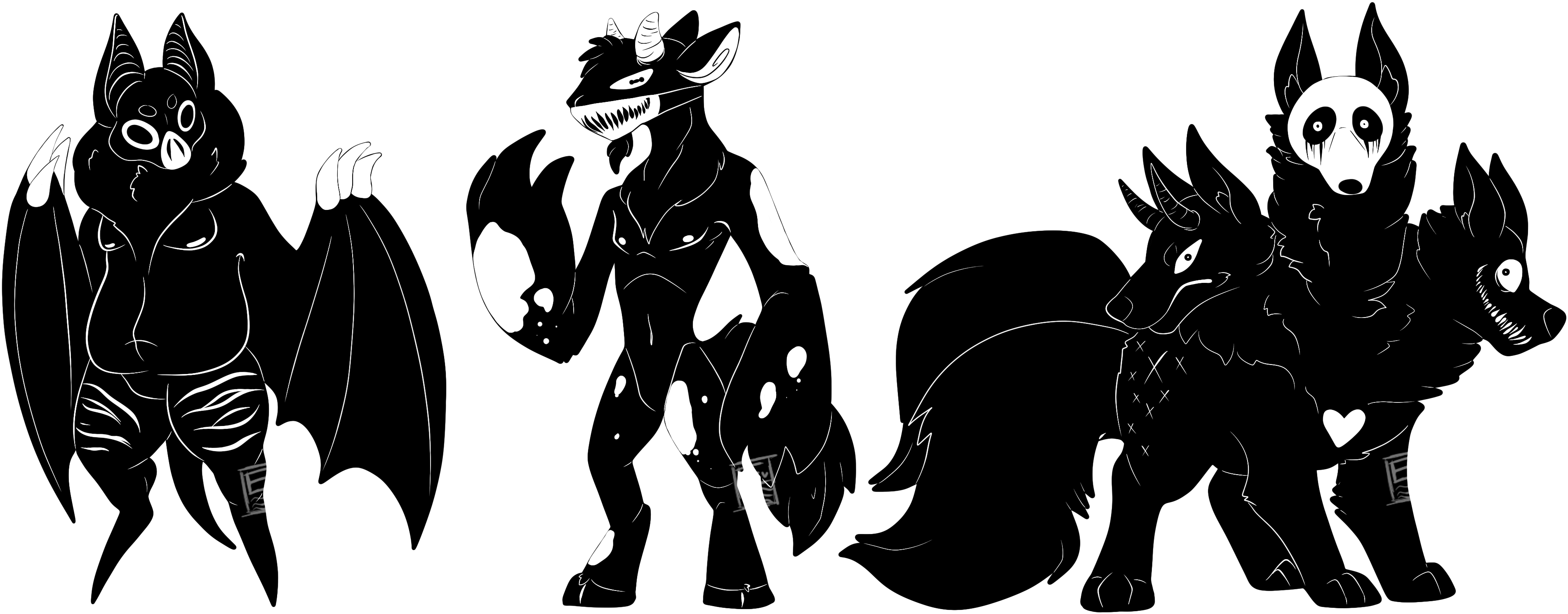 Picture Transparent Stock Creatures Batch Customs By - Shadow Creature Drawing (3961x1573), Png Download