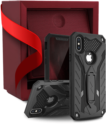 Smartphone Cases Smartphone Cases - Zizo Static Kickstand Iphone X Case - Red (446x796), Png Download