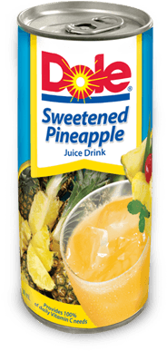 Dole Sweetened Pineapple Juice - Dole Pineapple Juice Drink (399x399), Png Download