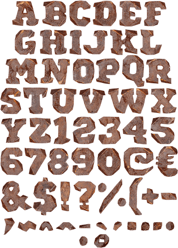 Industrial Grunge Typeface - Typeface (595x830), Png Download