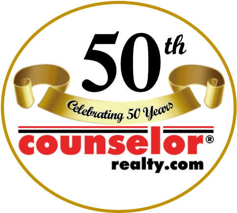 1424094350 50th Celebration Revised Text - Counselor Realty (483x461), Png Download
