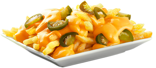 Cheddar Cheese Fries - Wendy's Bacon Sriracha Fries (700x474), Png Download