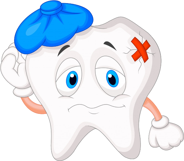 Funny Cartoon Teeth Clip Art Images Are Large Format - Dente Doente Desenho (600x600), Png Download