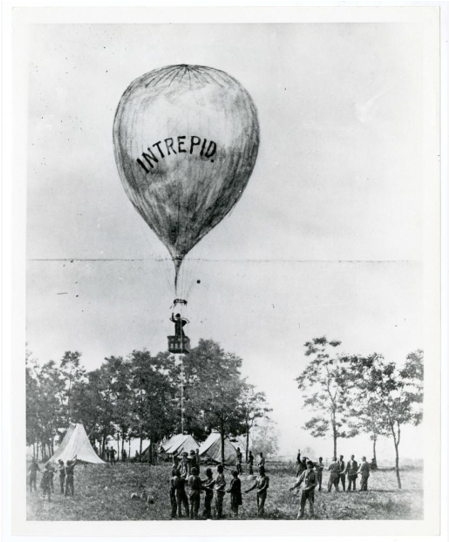 Image Of Thaddeus Lowe's Balloon Test Of The “intrepid” - Tools Did Spies Use In The Civil War (800x541), Png Download