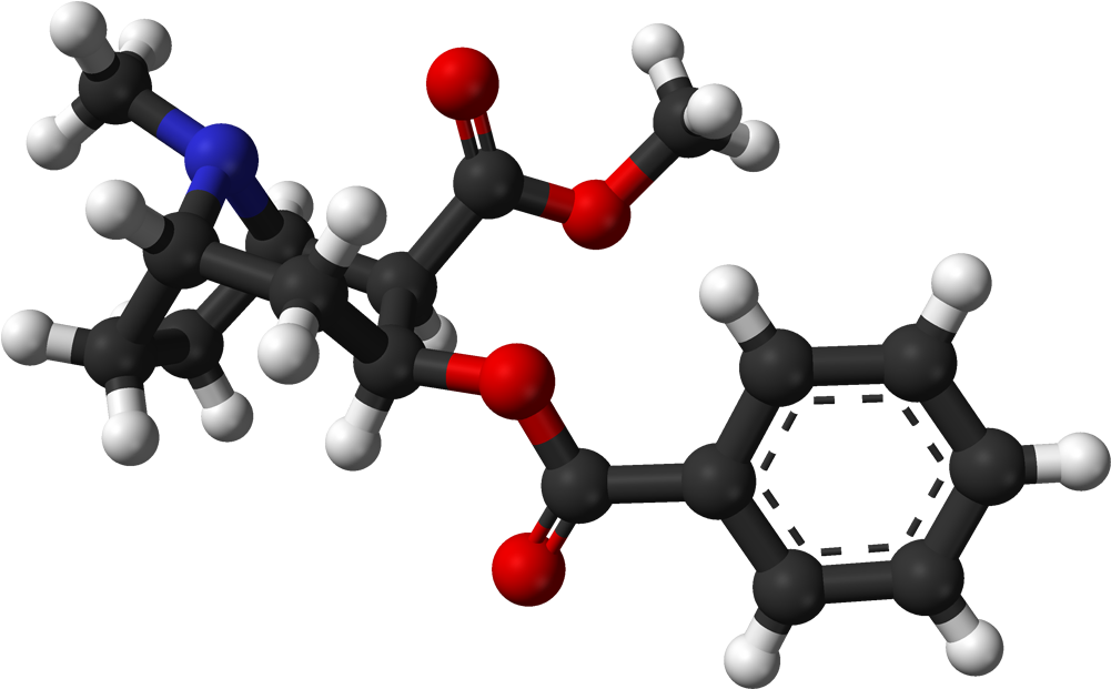 Cocaine From Xtal 3d Balls - Molecule (1100x720), Png Download