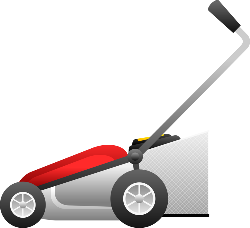 Lawn Mowers Gardening Yard Free Commercial Clipart - Lawn Mower Clipart (823x750), Png Download