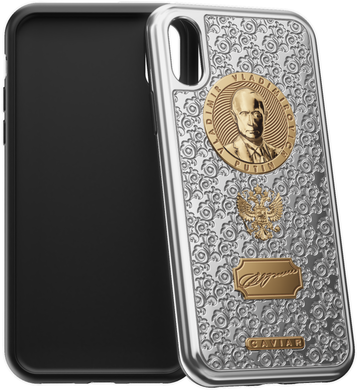 Vladimir Putin Iphone X Golden Case By Caviar - Messi Cases Iphone X (790x909), Png Download