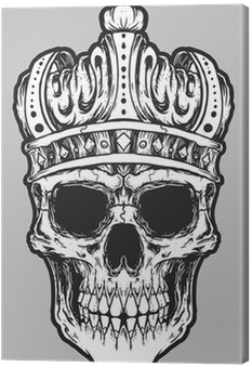 Custom Skull King Crown Vector Canvas Print • Pixers® - Crown Skull Transparent Png (400x400), Png Download