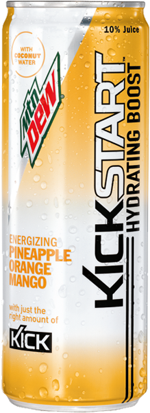 Mountain Dew Kickstart Hydrating Boost Pineapple Orange - Mountain Dew Kickstart Pineapple Orange Mango (300x700), Png Download