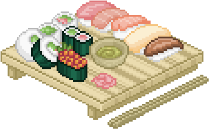 Report Abuse - Transparent Pixel Sushi (720x470), Png Download