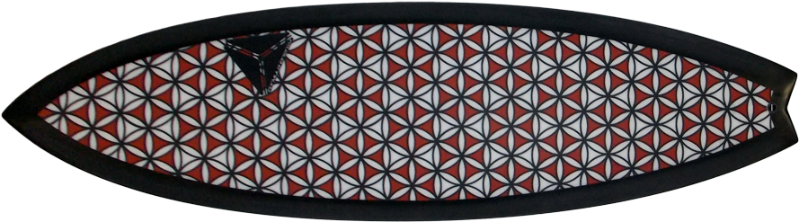 Maroon White Black Inverted Flower Of Life - Coin Purse (898x266), Png Download
