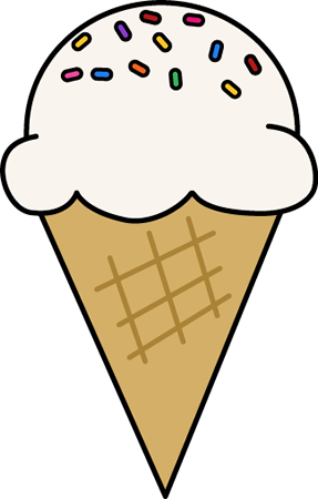 Ice Cream With Sprinkles Clip Art - Clip Art Ice Cream (287x450), Png Download