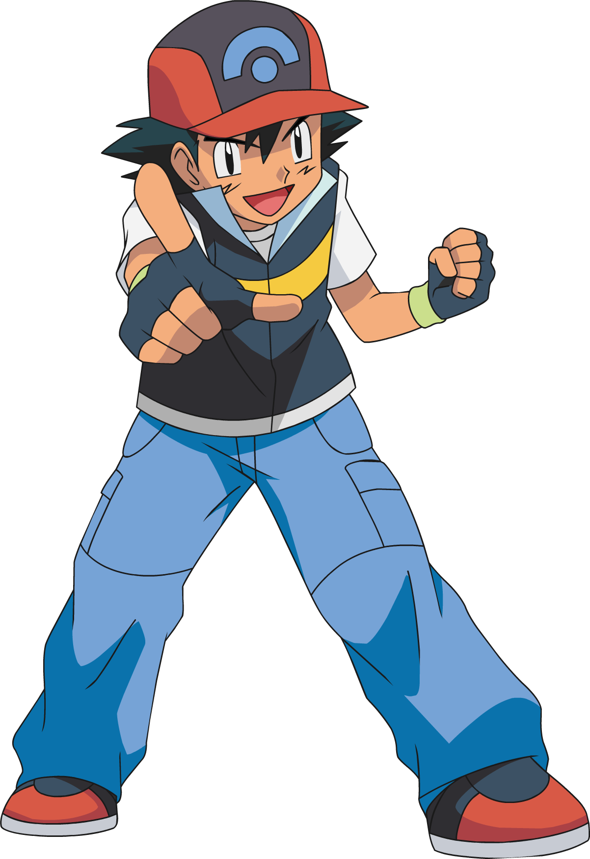 Pokemon Ash Png Image Mart - Ash Ketchum Gen 4 (1202x1749), Png Download