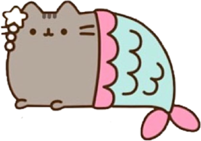 Download Love Martina Mermaid Pusheen Cat Sticker Png Draw Cute
