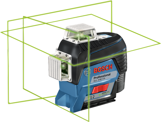 Gll 3-80 Cg - Bosch Green Laser Level (560x424), Png Download